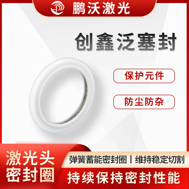 泛塞封又称弹簧蓄能密封圈，由聚四氟乙烯的密封环内嵌不锈钢弹簧而成。弹簧有 U 形、V 形、O 形等。依靠弹簧力和系统流体压力，将密封唇面顶出并压住被密封的金属面，产生密封效果，能克服金属配合面的轻微偏