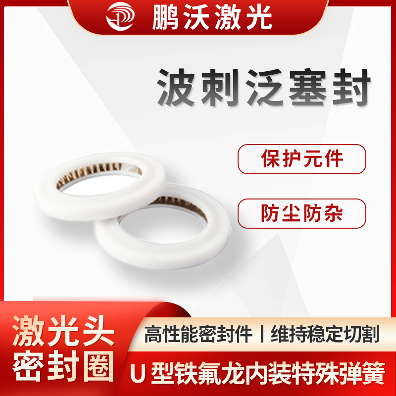 波刺泛塞封是一种 U 型铁氟龙内装特殊弹簧的高性能密封件。由适当的弹簧力加上系统流体压力，将密封唇面顶出，轻轻压住被密封的金属面，从而产生优异的密封效果。弹簧的致动效应可以克服金属配合面的轻微偏心以及